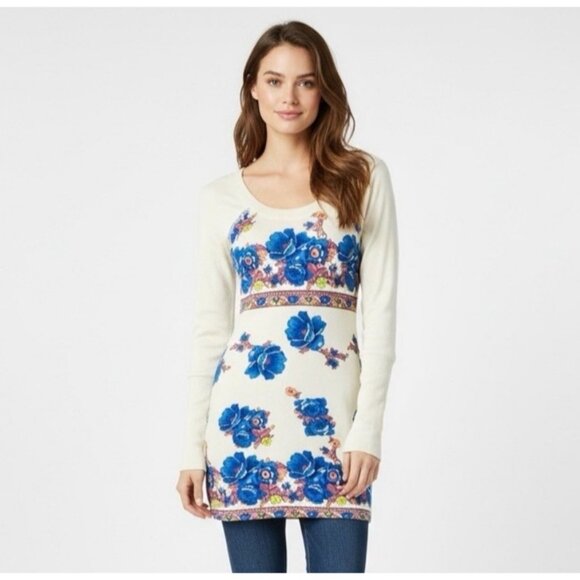 Free People Tops - RARE VTG Free People Floral Crochet-Lace Shoulder Tunic Top | Boho Cottagecore S